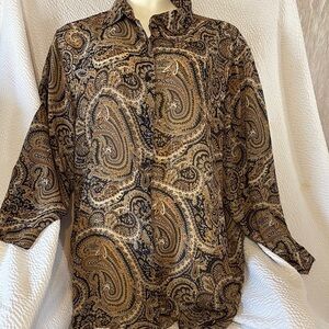 Paisley Button-Up Shirt